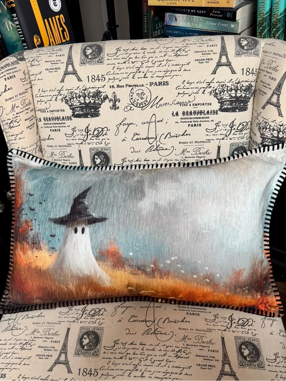 🍁 Sheffield Home Ghost Witch Decorative Throw Pillow Fall Decor NWT